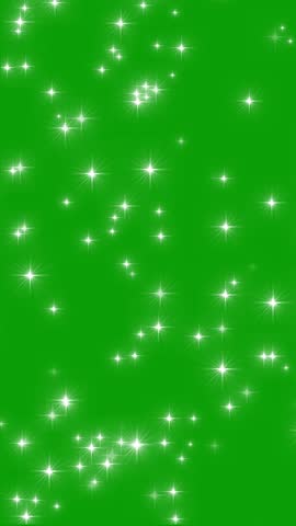 Falling white star shapes with soft glowing effects on a green screen, resembling a magical star rain. Perfect for festive graphics, holiday greetings, or decorative video projects, creating a dreamy 