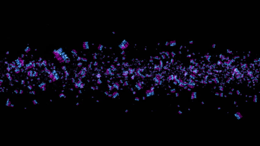 Loop Black Friday blue pink neon glitch text word light animation effect cinematic title flow on black abstract background. 