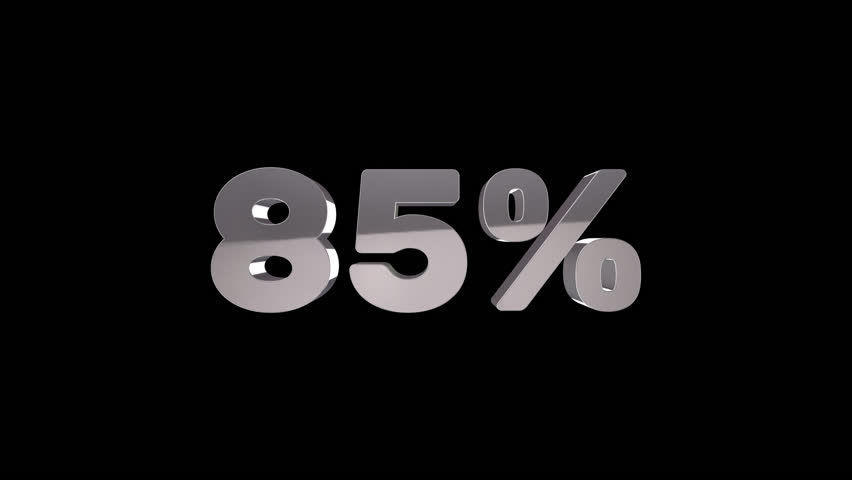 3D metallic discount text animation with bounce effect and shiny reflections. Perfect for Black Friday, holiday sales, online shopping ads, and promotional marketing videos.