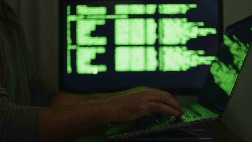 Tech analyst monitoring digital systems at night, tech analyst studying green matrix code on screen with neon glow, tech analyst working in dark room, suitable for corporate tech projects content. - Powered by Shutterstock - Get 15% off with code: PIKWIZARD15