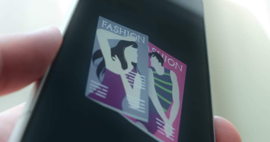 Two magazines with word FASHION on their covers, presentation