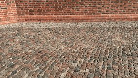 Video of a gothic style brick wall featuring both a round decorative window and a tall arched window. The medieval architecture reflects cultural heritage and religious design. - Powered by Shutterstock - Get 15% off with code: PIKWIZARD15