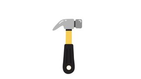 Animated footage of hammer construction tool for building, repair, carpentry, and DIY tasks. - Powered by Shutterstock - Get 15% off with code: PIKWIZARD15