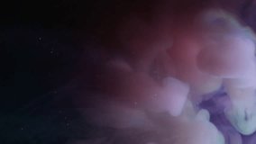 Underwater dye. Haze swirl. Pink beige green mist stream ink in sparkling abstract liquid. Fantasy blur color drop blend on black background. - Powered by Shutterstock - Get 15% off with code: PIKWIZARD15