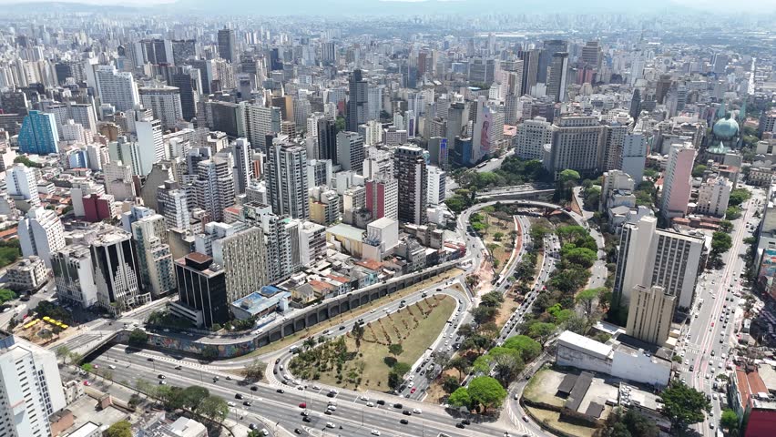 aerial view from são paulo, sp, brazil