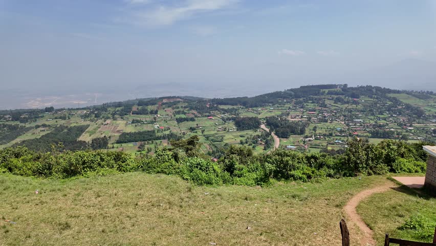 Nairobi, Kenya: Panoramic footage of Great Rift Valley, a famous landscape in Kenya, Eastern Africa. Taken from view point on the road to Nakuru