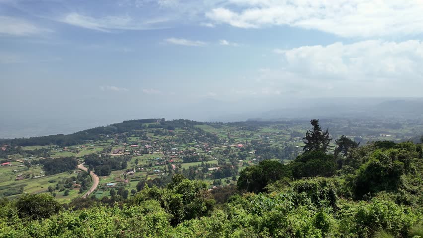 Nairobi, Kenya: Panoramic footage of Great Rift Valley, a famous landscape in Kenya, Eastern Africa. Taken on the way to Nakuru