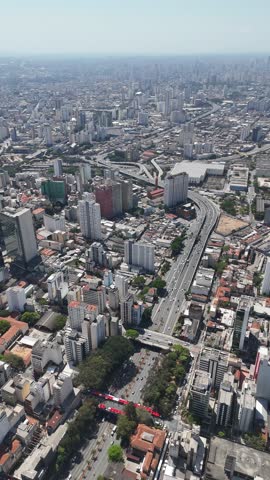 Aerial vertical view from São Paulo, SP, Brazil