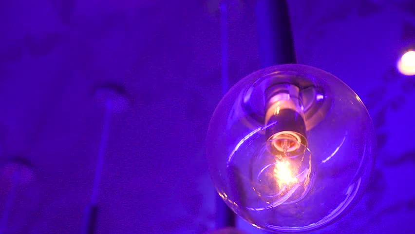 Close up of spot lights and light bulbs at concert venue
