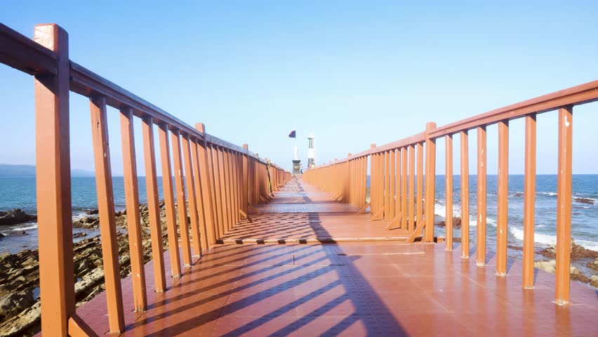 pathway leading to iconic light house of andaman ross island at day video is taken at ross island Port Blair in Andaman and Nicobar Island, India.