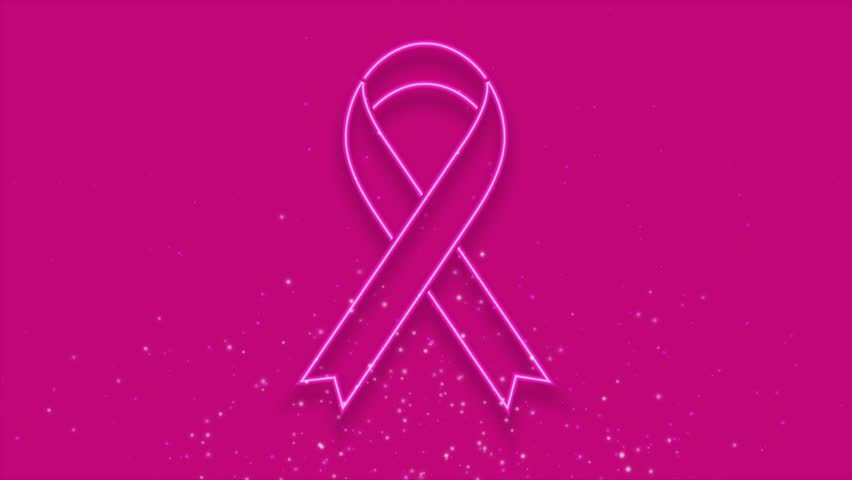 Breast cancer awareness month neon ribbon abstract background. Women healthcare abstract motion design. Video animation Ultra HD 4K 3840x2160 - Powered by Shutterstock - Get 15% off with code: PIKWIZARD15