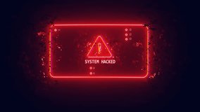 Hacking Process Animation, Digital Error Notification, Cyber Attack Warning, Data Loss Error, System Crash Animation, Access Denied Scree - Powered by Shutterstock - Get 15% off with code: PIKWIZARD15