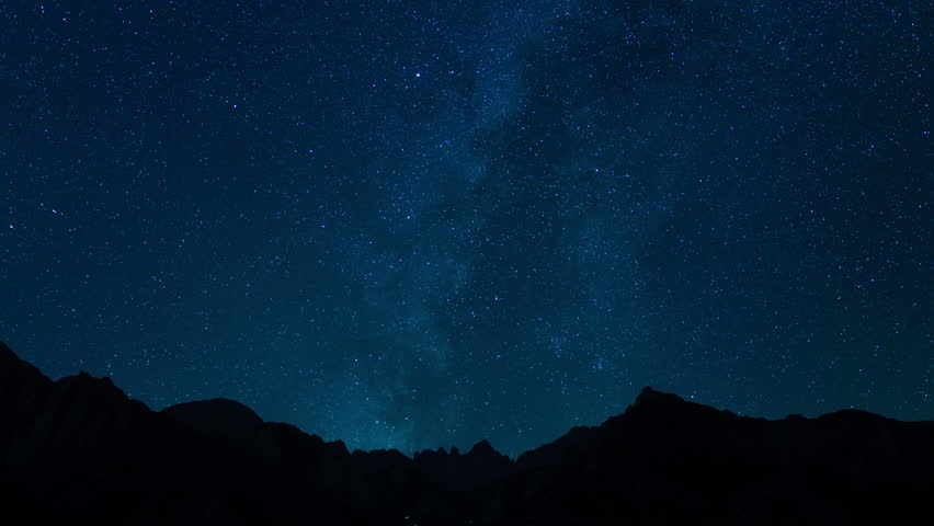 Milky Way Galaxy and Delta Aquarids Meteor Shower 35mm Southwest West Sky Above Mt Whitney Peaks Blue Sierra Nevada California USA