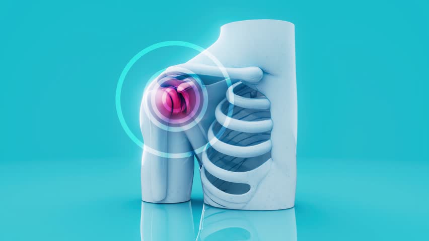 Conceptual 3D Animation of Shoulder Inflammation and Joint Pain