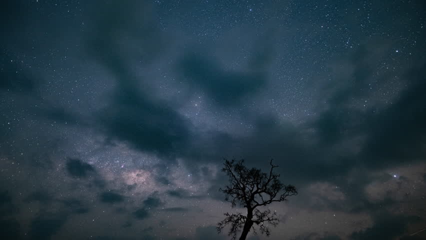 Time lapse Milky way galaxy stars,Star Time Lapse, Milky Way Galaxy Moving Across the Night Sky,Dark sky in beautiful starry night time