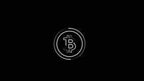 Blockchain Bitcoin Icon Symbole animation. bitcoin money coin. Coin Bit coin icon. Cryptocurrency. Bitcoin symbol. Money, payment, cash, pay icon.bit coin on a black background. - Powered by Shutterstock - Get 15% off with code: PIKWIZARD15