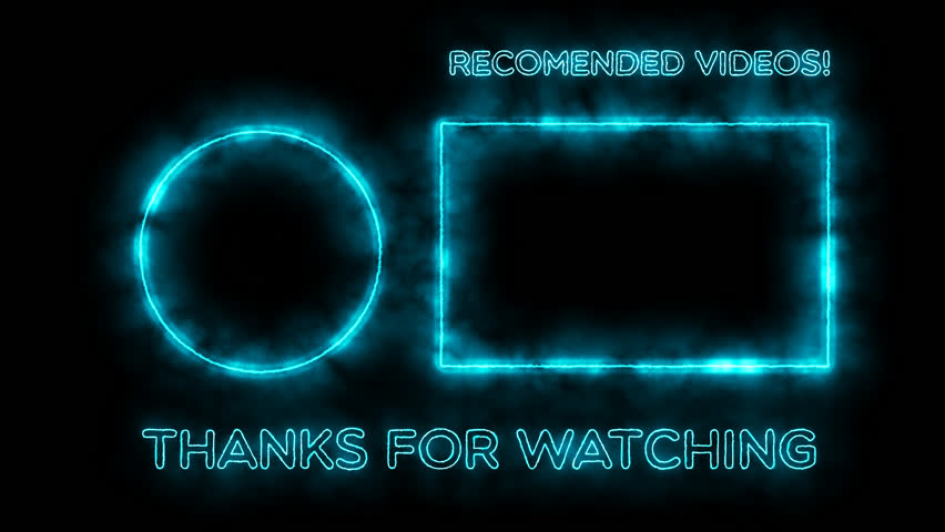 Animated end screen for youtube, with haze style. 