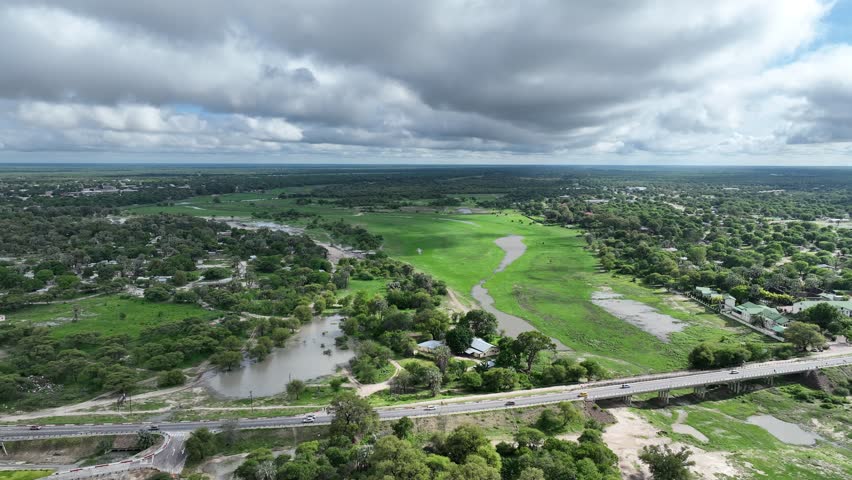 Thamalakane river during summer in Maun, Botswana, Africa