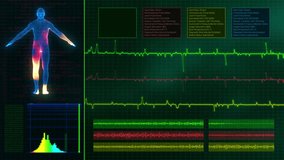 Futuristic Medical Scan Animation – Digital Biometric Health Monitor and ECG Background - Powered by Shutterstock - Get 15% off with code: PIKWIZARD15
