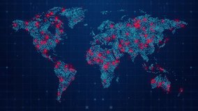 Digital World Map Animation – Global Data Hotspots and Network Monitoring Background Loop - Powered by Shutterstock - Get 15% off with code: PIKWIZARD15