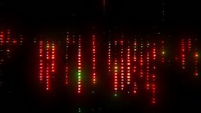 Neon dot cascade industrial grunge glitch analog digital with red and green lights vertical data rain cyberpunk motion and black noir background seamless loop - Powered by Shutterstock - Get 15% off with code: PIKWIZARD15