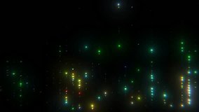 Industrial grunge glitch analog digital data rain with glowing neon dots cascading vertical streams dark background CRT shimmer and futuristic cyberpunk motion seamless loop - Powered by Shutterstock - Get 15% off with code: PIKWIZARD15