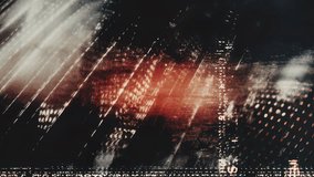 Industrial grunge glitch analog digital motion with rust red surfaces metallic reflections vertical streaks bright noise bursts and heavy CRT texture seamless loop - Powered by Shutterstock - Get 15% off with code: PIKWIZARD15