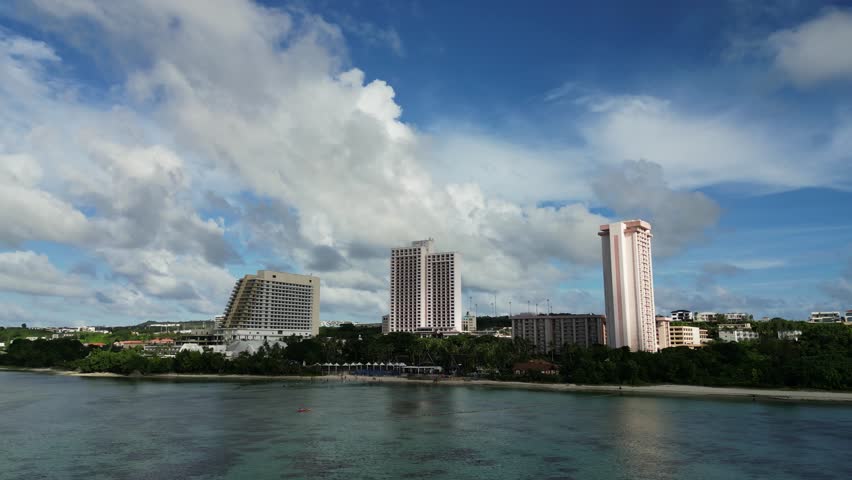 Hilton Guam Resort And Spa In Tumon Bay, Hilton Road, Tumon, Guam - Aerial Drone Shot