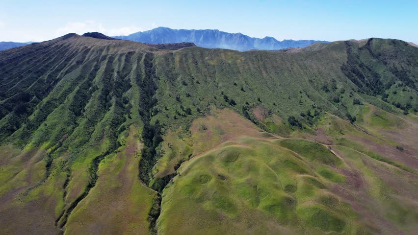 Aerial view of Mount Bromo from the north, Java