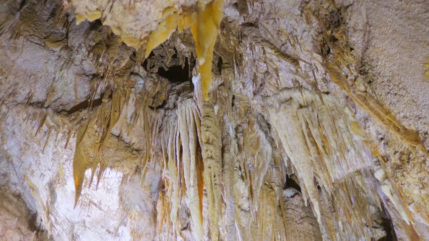 Stalactites And Stalagmites Inside The Karst Caves