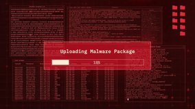 Malware Upload and Installation Progress – Cyber Security Hacking Console Animation Background - Powered by Shutterstock - Get 15% off with code: PIKWIZARD15