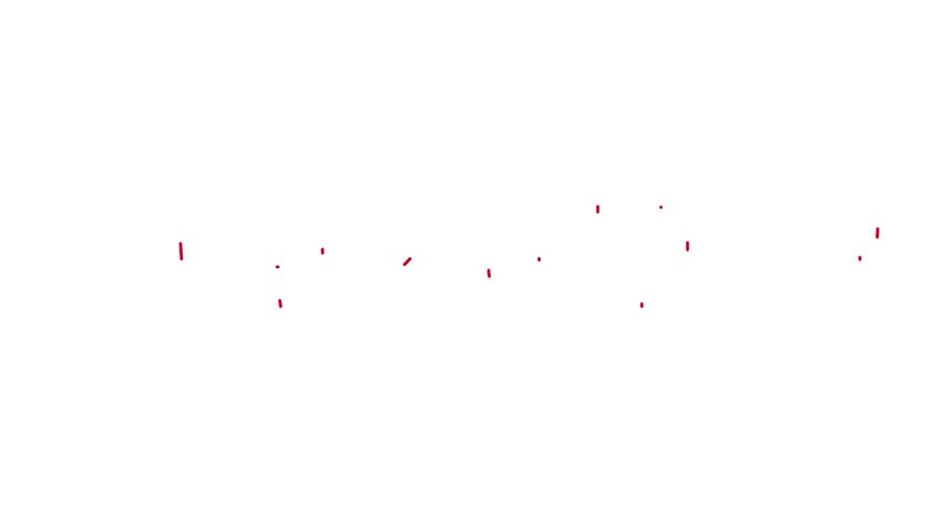 2d Stroke Animation of the red word "Marketing" on a white background.