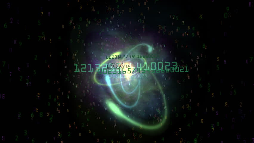 Abstract Neon Data Spiral With Floating Numbers And Glowing Orbs, Digital Scifi. A vibrant, futuristic composition featuring neon green and blue numbers swirling around luminous orbs - Powered by Shutterstock - Get 15% off with code: PIKWIZARD15