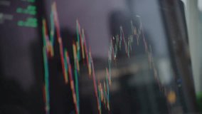 Close-up of Stock Market Candlestick Chart on Monitor Screen | Financial Data Analysis. - Powered by Shutterstock - Get 15% off with code: PIKWIZARD15