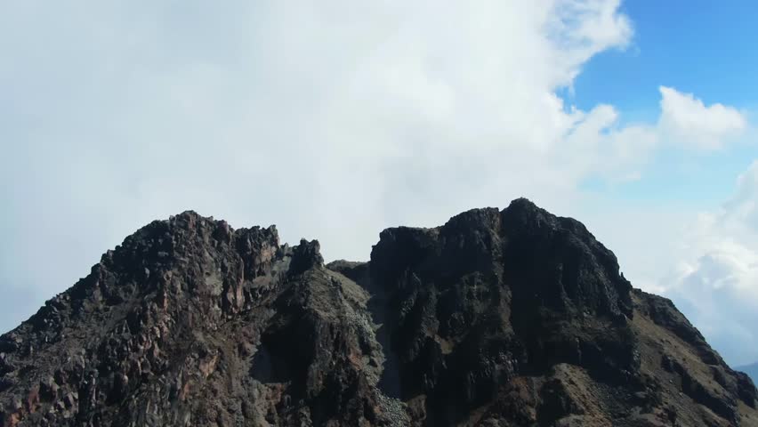 Mountain Peak In Nevado De Colima National Park In Mexico - Drone Shot