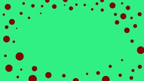 A red polka dot bow appears and wiggles on a pink oval frame. Looping holiday animation with copy space for Christmas greetings or announcements. - Powered by Shutterstock - Get 15% off with code: PIKWIZARD15