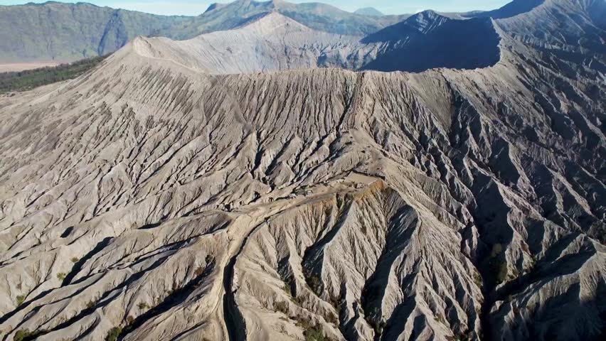 Aerial view of Mount Bromo, an active volcano in East Java, Indonesia