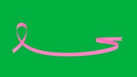 animated pink ribbons form a cancer awareness symbol, animation footage video isolated on alpha channel(transparent) background. - Powered by Shutterstock - Get 15% off with code: PIKWIZARD15