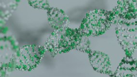 Molecular DNA double helix. 3D DNA helix animation with depth motion. Genetic research helix structure motion. Immersive molecular biology animation with DNA helix - Powered by Shutterstock - Get 15% off with code: PIKWIZARD15