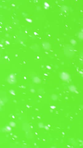 Falling Snow Snowing Background, Vertical Green Screen