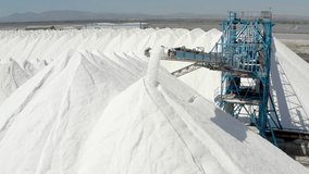 Aerial view of a sea salt production area, on the coast of Santapola, Spain. - Powered by Shutterstock - Get 15% off with code: PIKWIZARD15