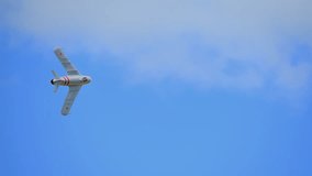 MiG-17 fighter jet flying at airshow. Aviation heritage, Cold War history, military technology, aerospace engineering. Waukegan  - Powered by Shutterstock - Get 15% off with code: PIKWIZARD15
