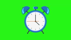 Blue alarm clock ticking for 30 seconds on a green screen background - Powered by Shutterstock - Get 15% off with code: PIKWIZARD15