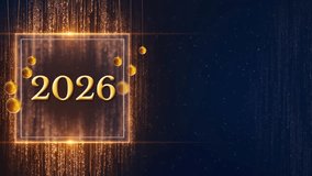 Happy New Year 2026 neon light brightly glowing. Firework dark night sky background decoration. Merry Christmas , Christmas stars lights with falling snow, snowflakes, Winter and new year holidays. - Powered by Shutterstock - Get 15% off with code: PIKWIZARD15