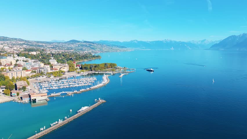 Aerial view of Lausanne