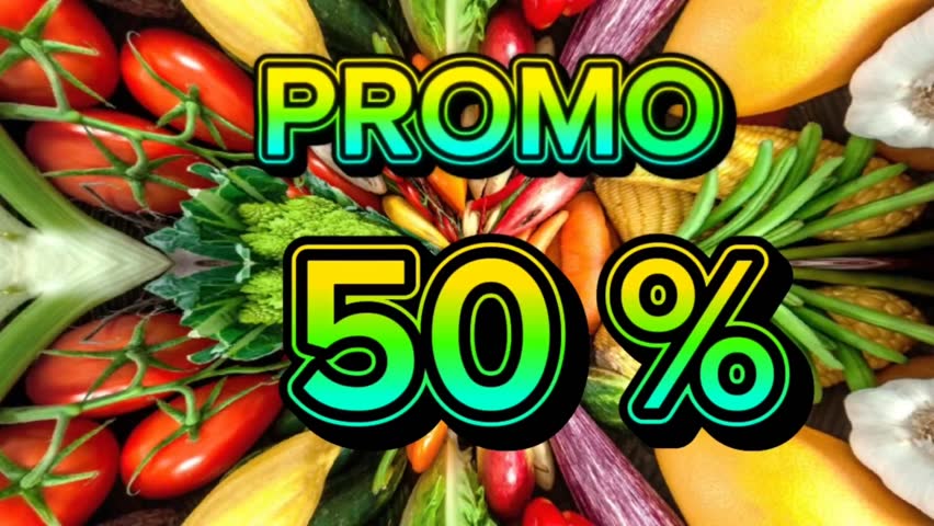 Vegetables kaleidoscopic pattern with promo, suitable for food promotional materials, organic product packaging, nutrition blog, healthy lifestyle content.