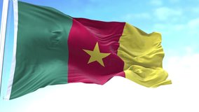 Cameroon Horizontal Flag in the Sky Speed Waving - Powered by Shutterstock - Get 15% off with code: PIKWIZARD15