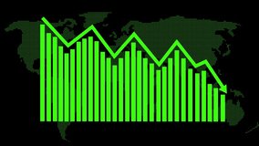 Global Economic Downturn Graph Animation, symbolizing global economic downturn or financial crisis - Powered by Shutterstock - Get 15% off with code: PIKWIZARD15