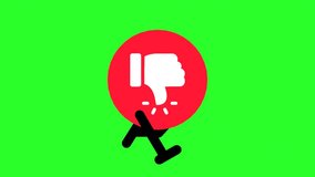 Animated Thumbs Down Symbol Running for Social Media Concept - Powered by Shutterstock - Get 15% off with code: PIKWIZARD15
