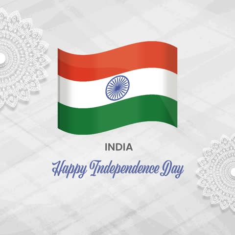 Celebrate India's Independence Day with this beautifully animated video. The Indian tricolor flag waves proudly, symbolizing freedom and patriotism. Perfect for social media, historical events